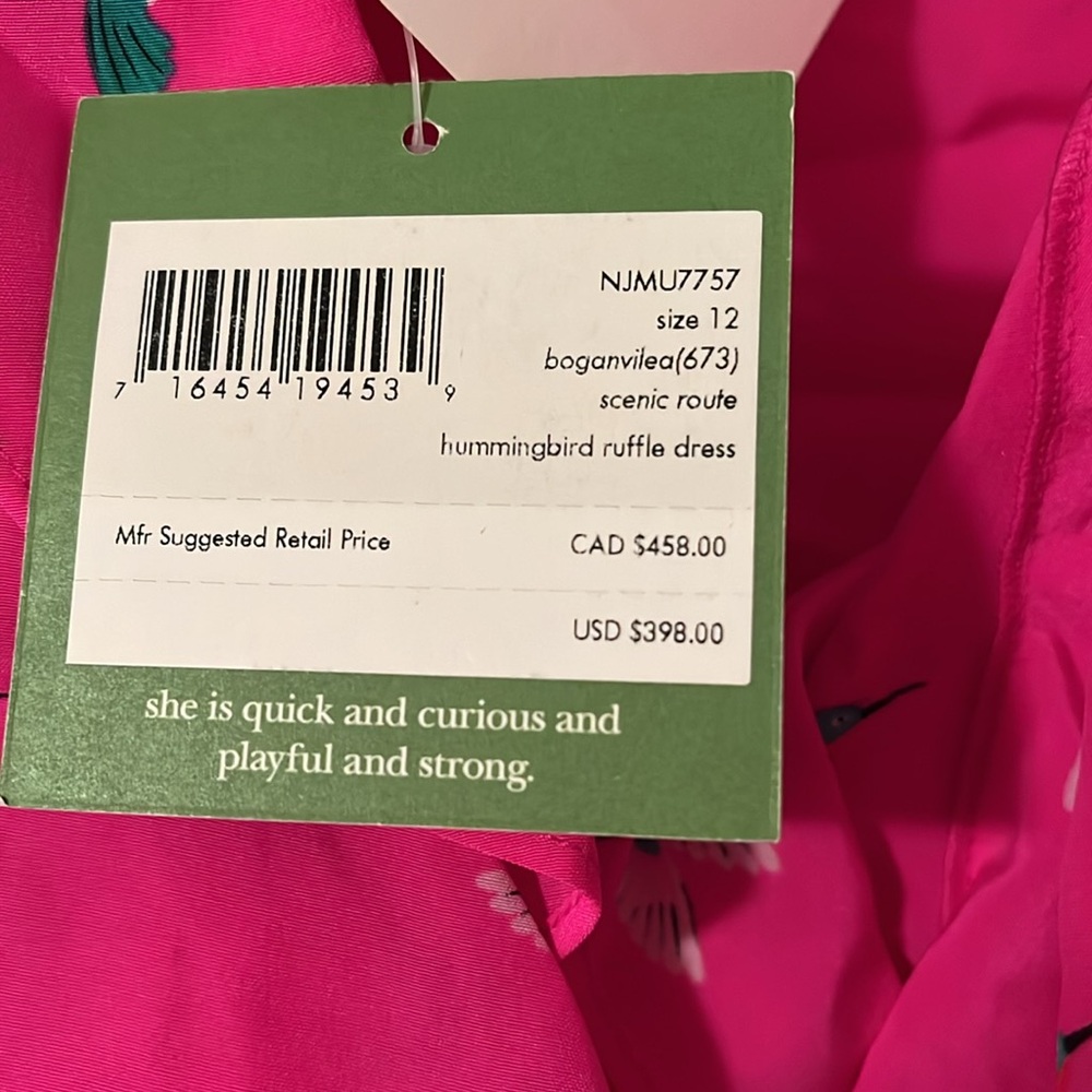 Kate Spade Hummingbird Ruffle Dress - Picture 6 of 6
